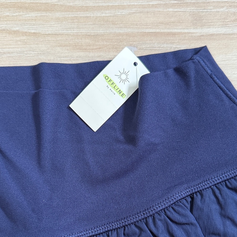 *NWT* Offline by Aerie Real Me Bubble Skort Women’s Navy Blue - Picture 4 of 6